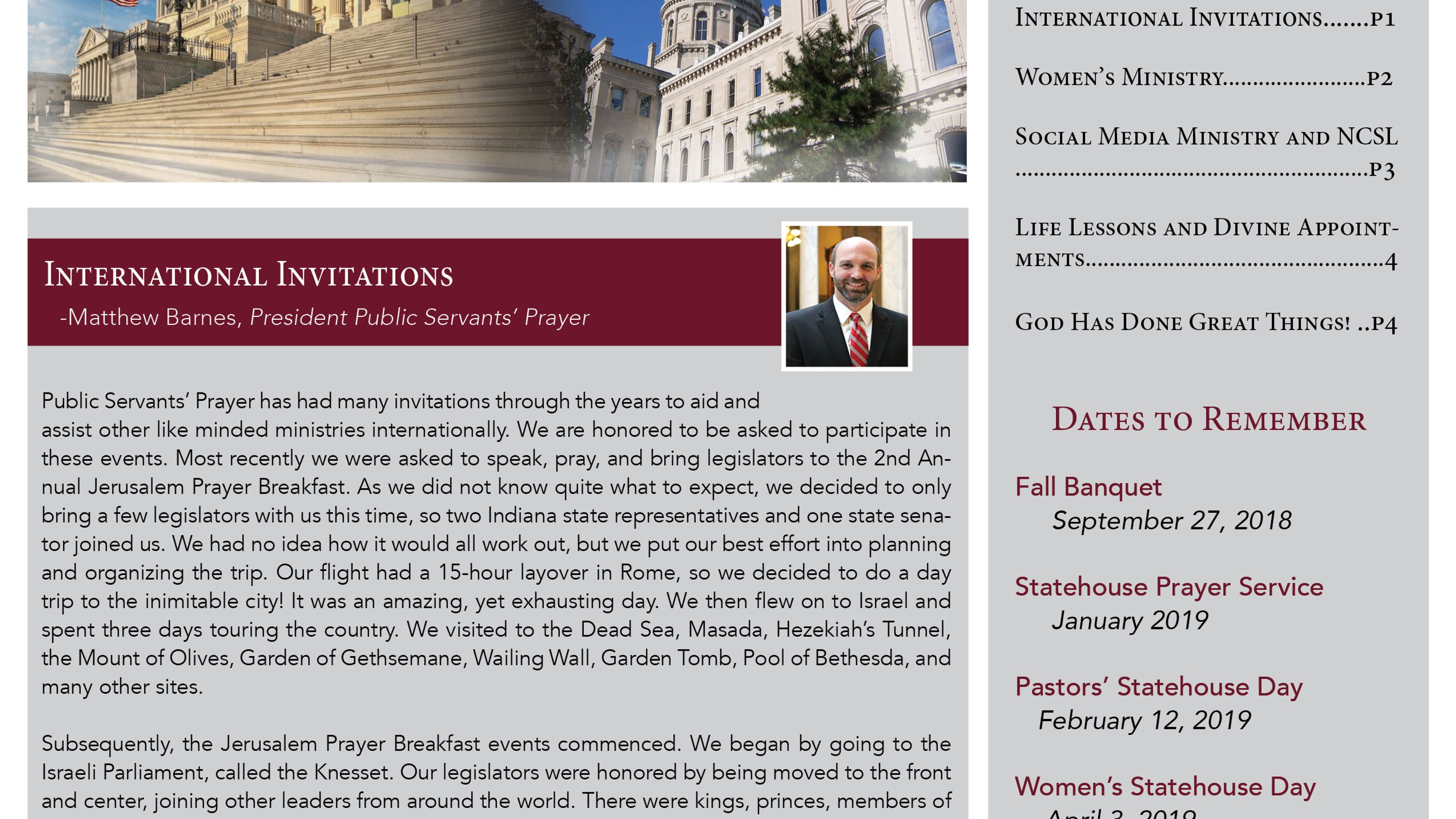 2018 Fall Newsletter 