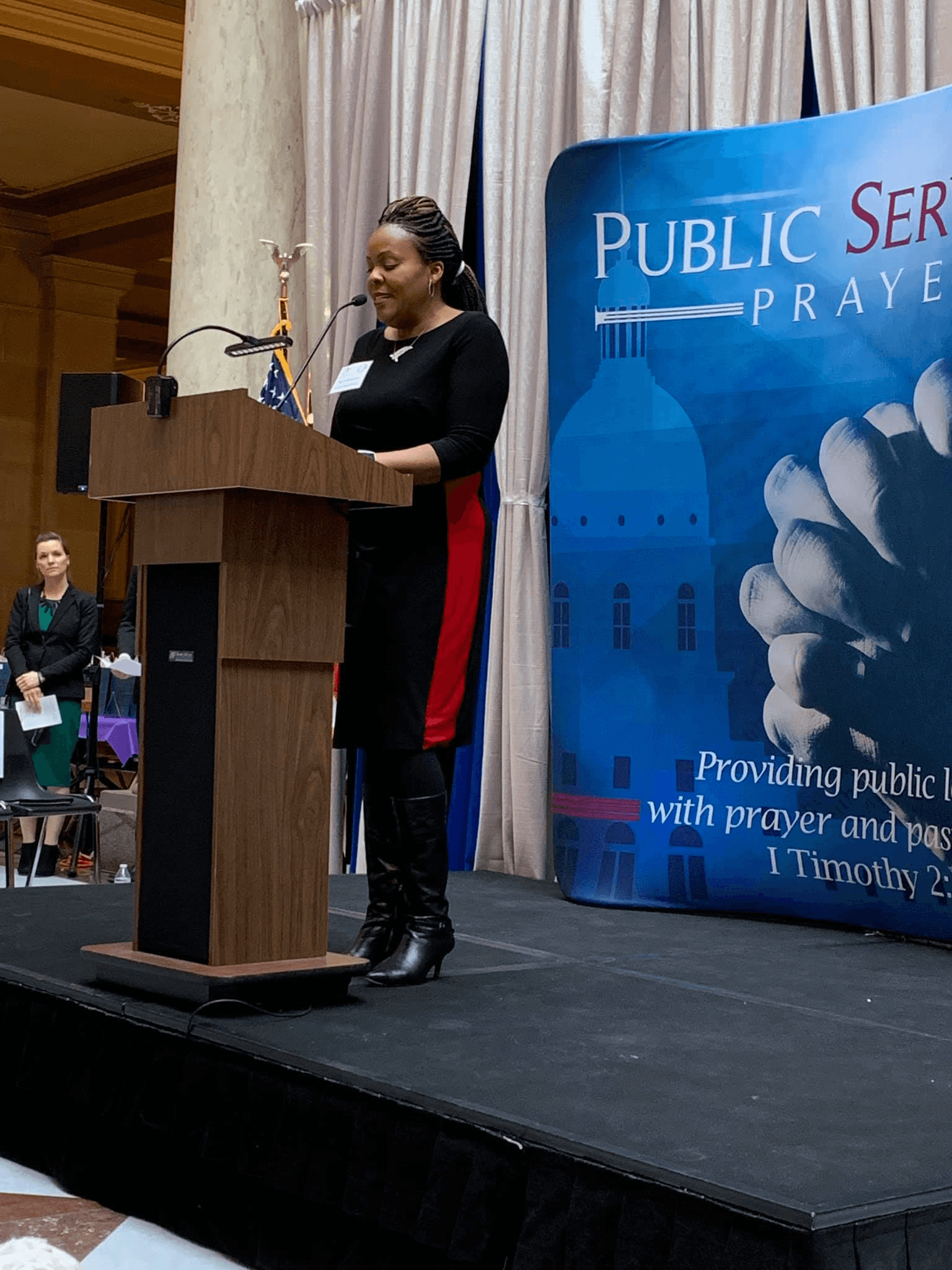 A guest speaker at the 2018 Women's Statehouse Day