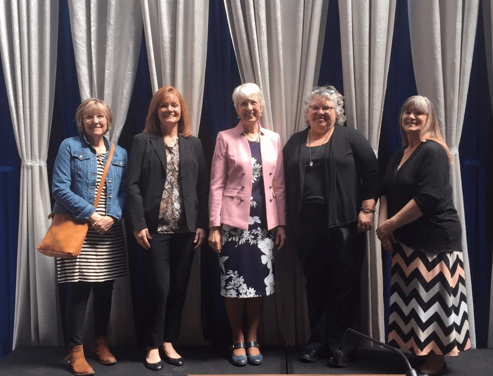 Guests with Chaplain Pam Russell at the 2018 Women's Statehouse Day