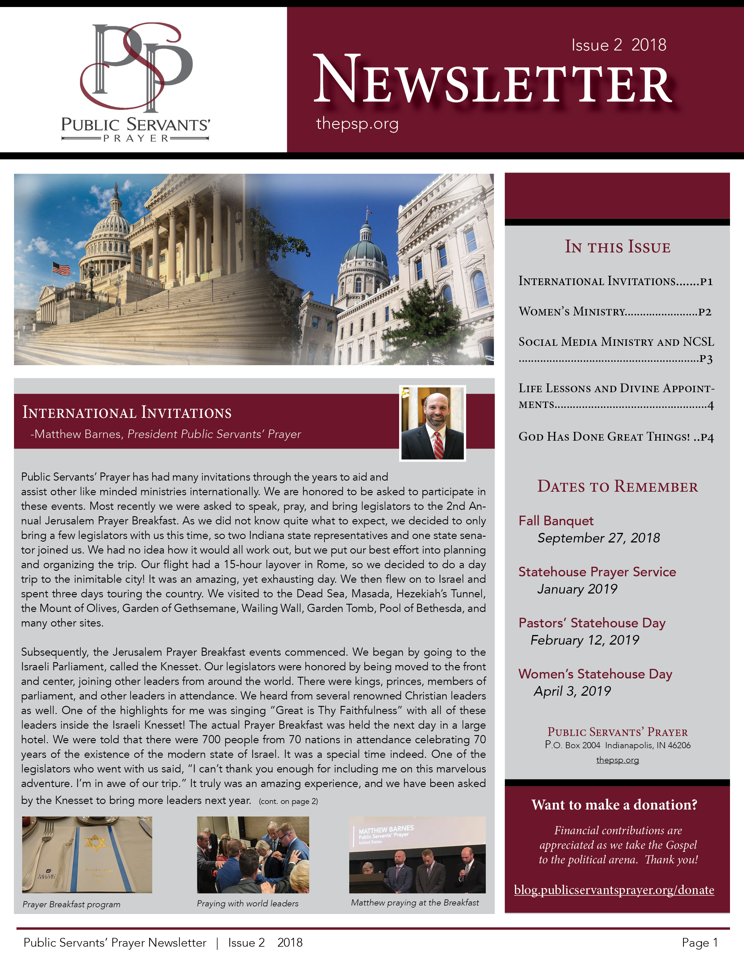 2018 Fall Newsletter