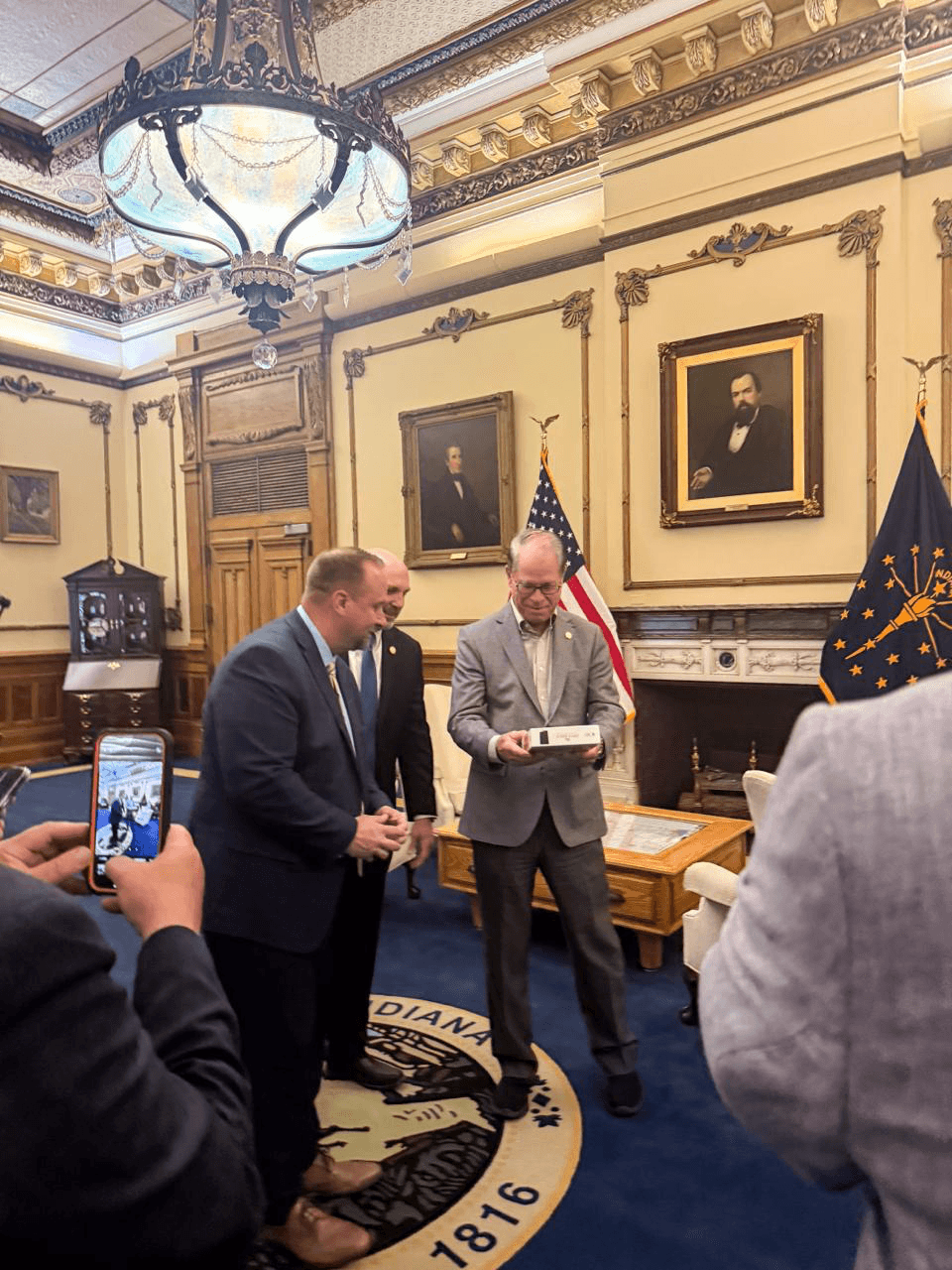Bible Presentations to Governor Mike Braun