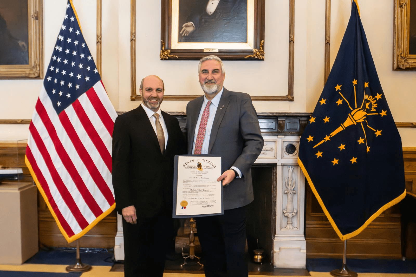 CH Matt Barnes & Governor Eric Holcomb
