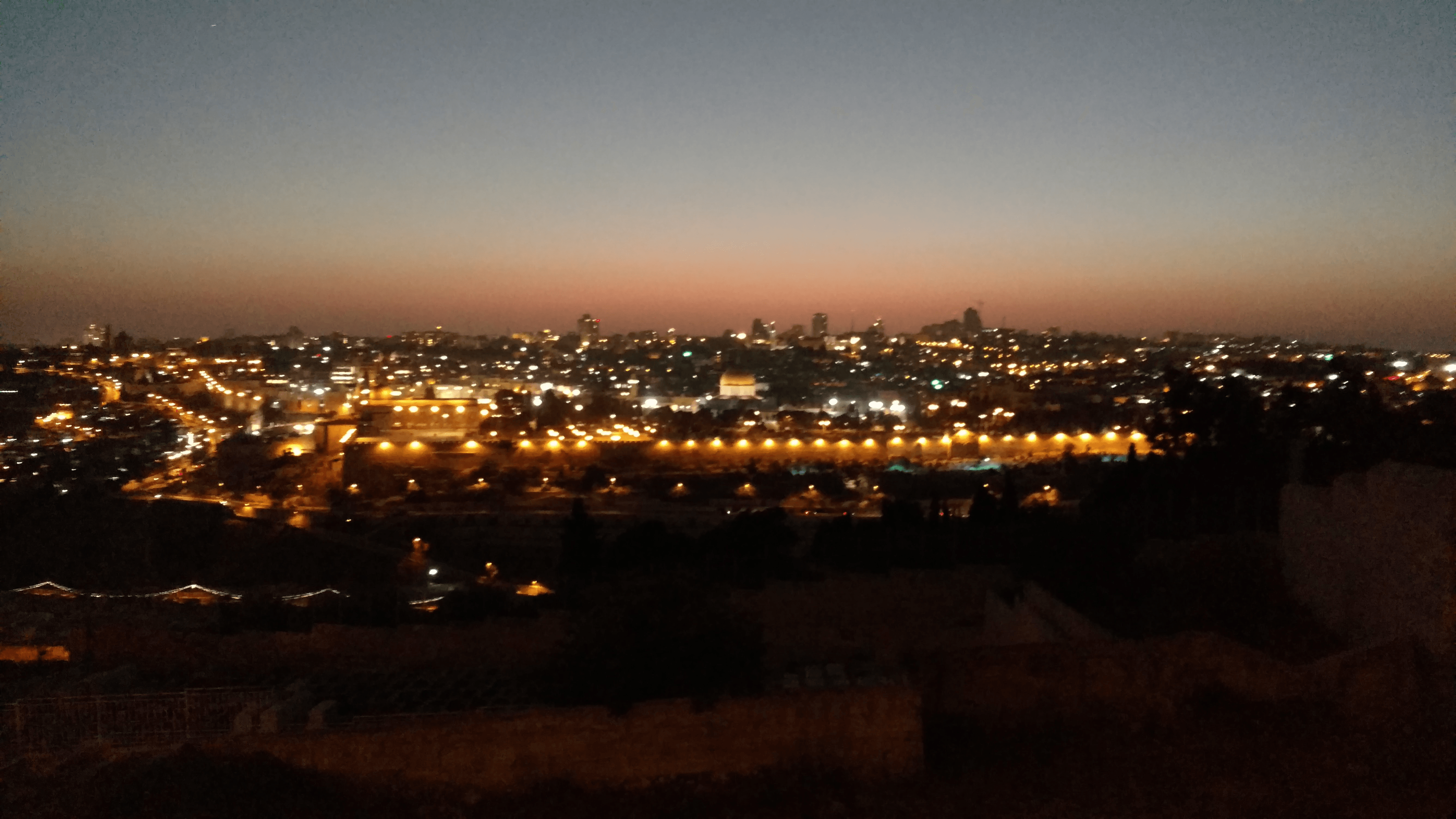 Jerusalem landscape at sunset