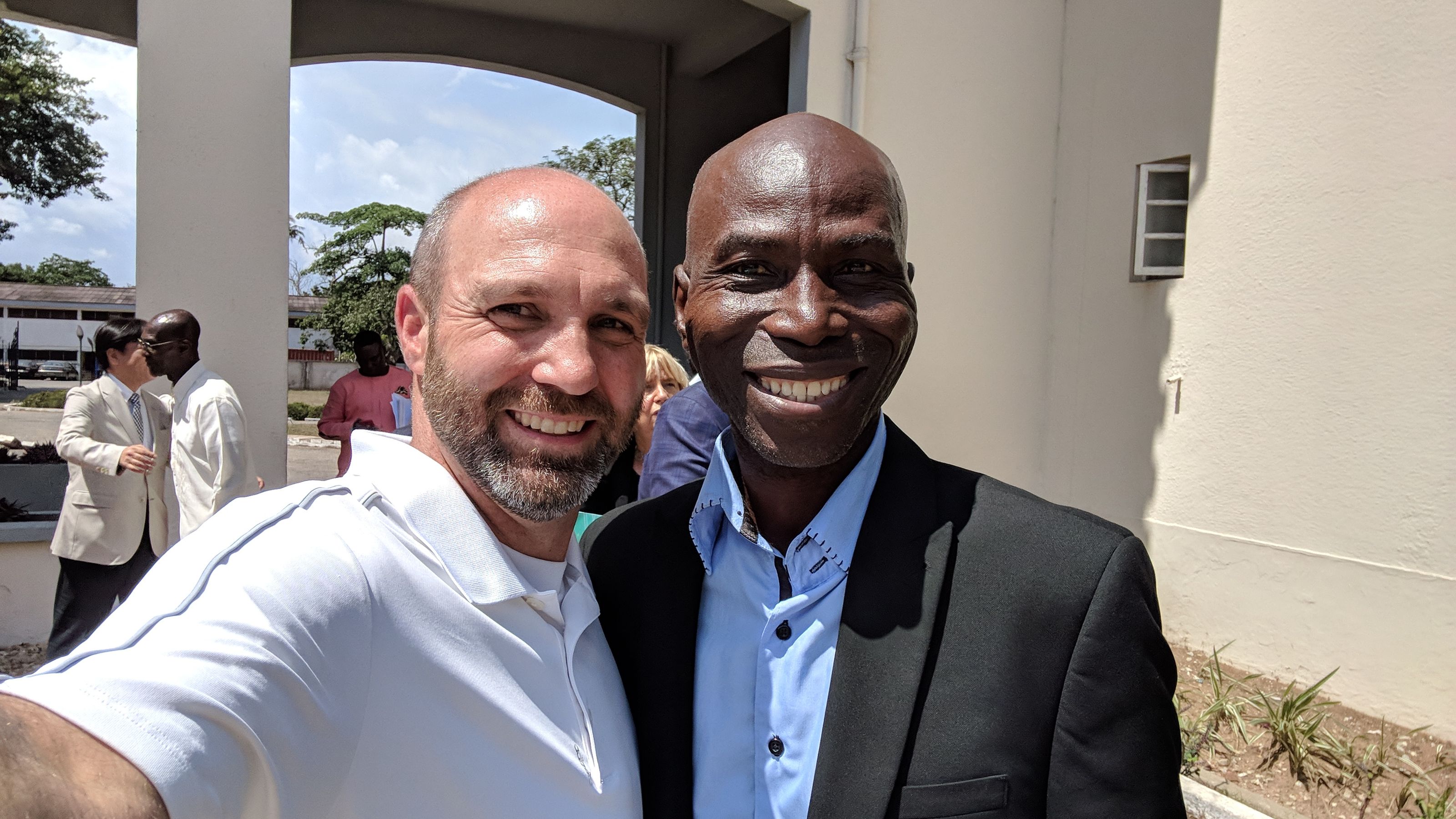 Chaplain Matthew Barnes with a friend