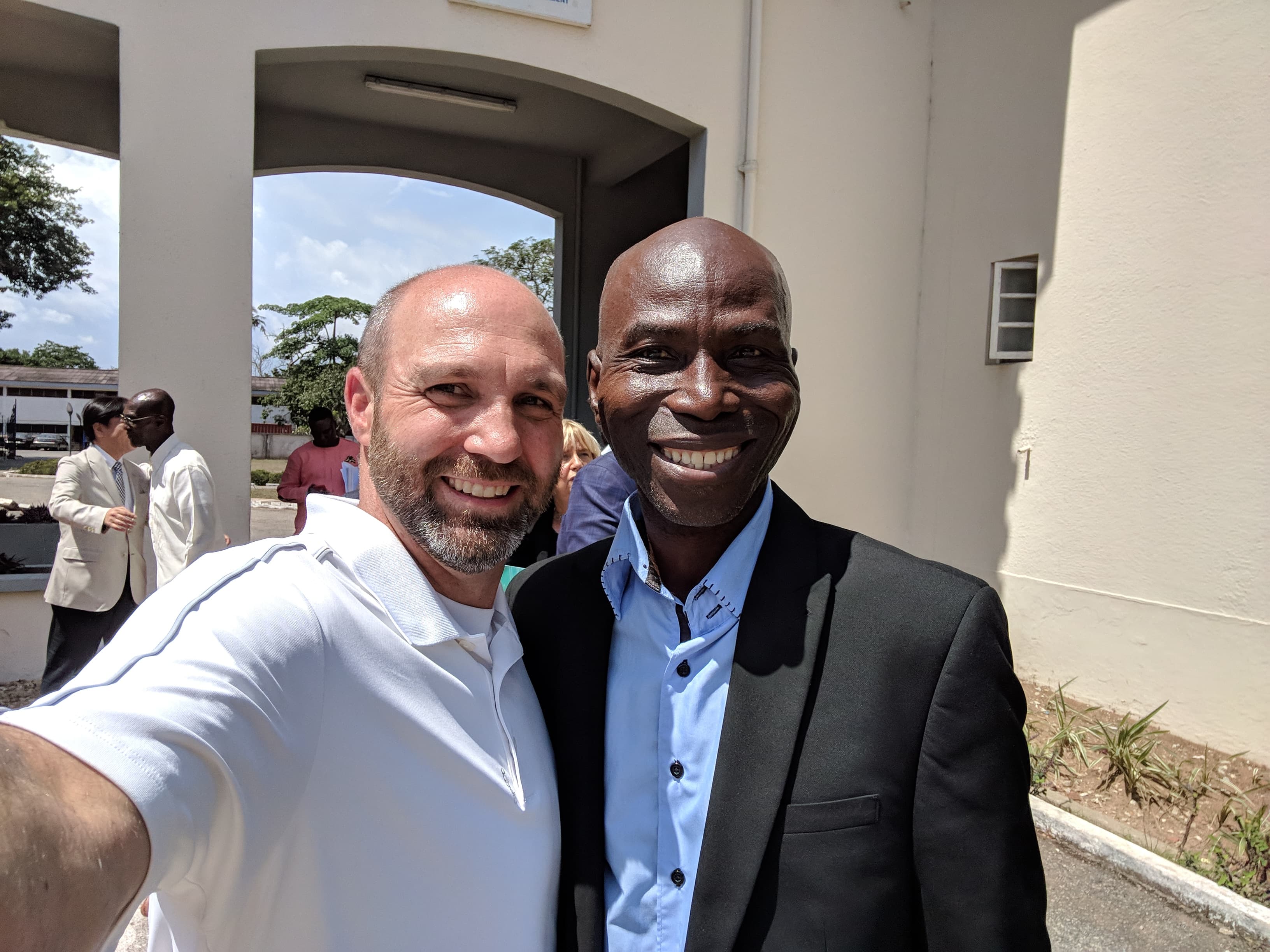 Chaplain Matthew Barnes with a friend