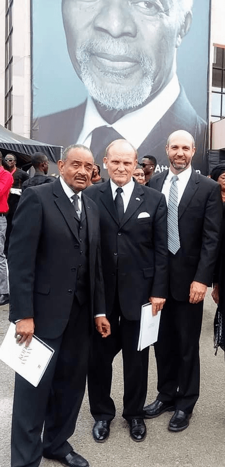 Group picture with Matthew Barnes at the funeral of former UN Secretary General Kofi Annan