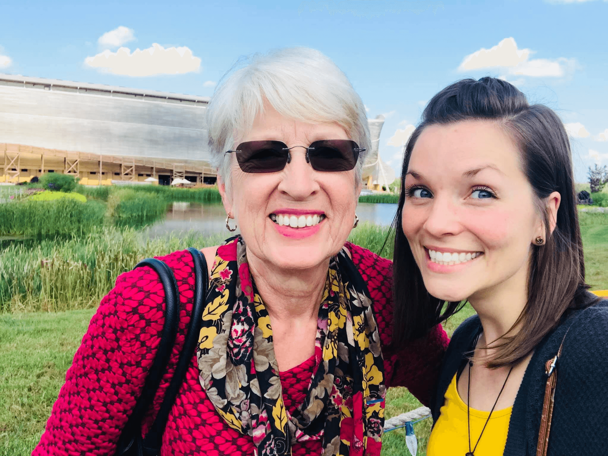 Pam and Jessica in front of the Ark