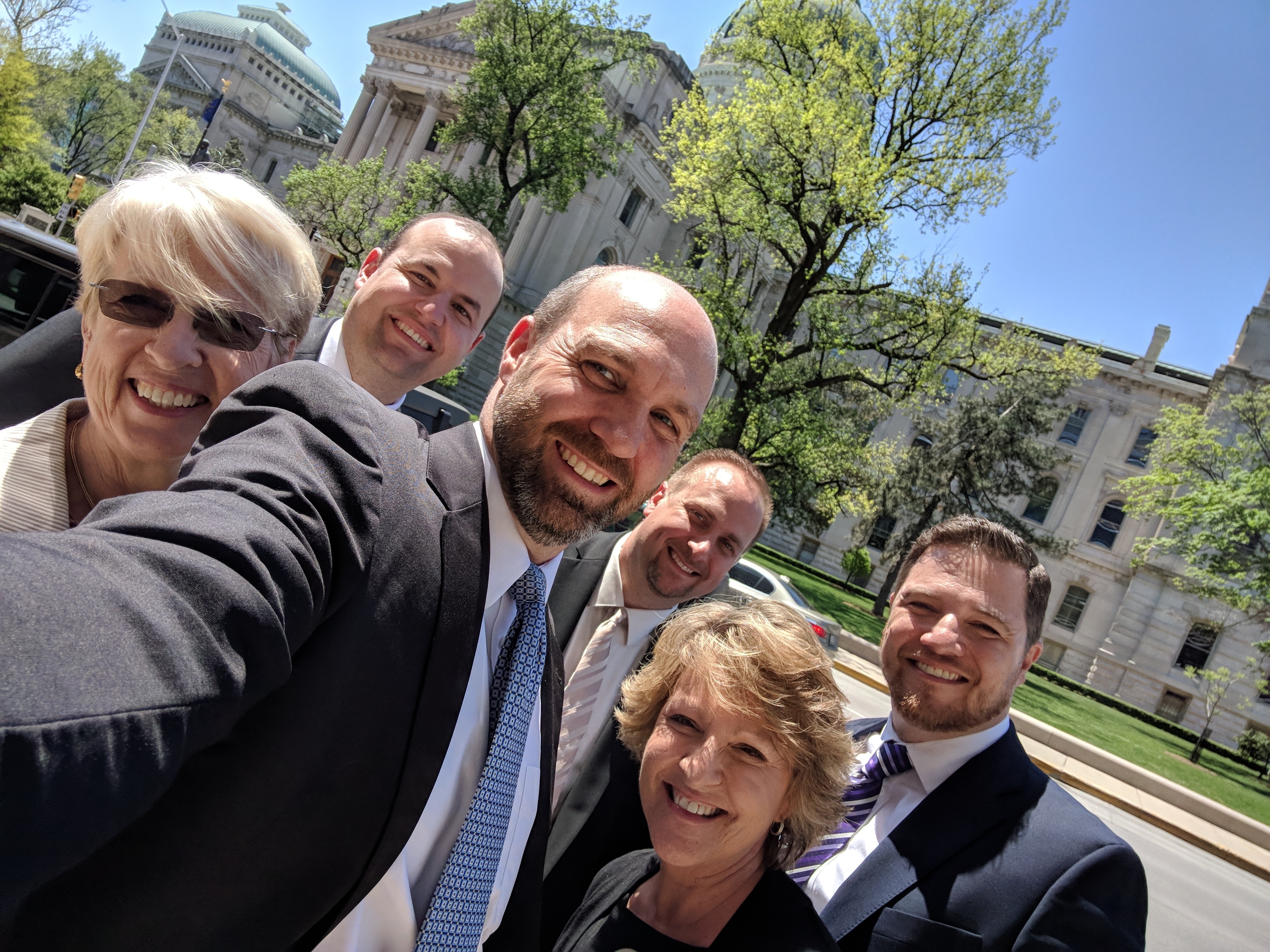 Chaplain Pam Russell, Tim Overton, Chaplain Matthew Barnes, Chaplain Tim Lindsey, and two friends