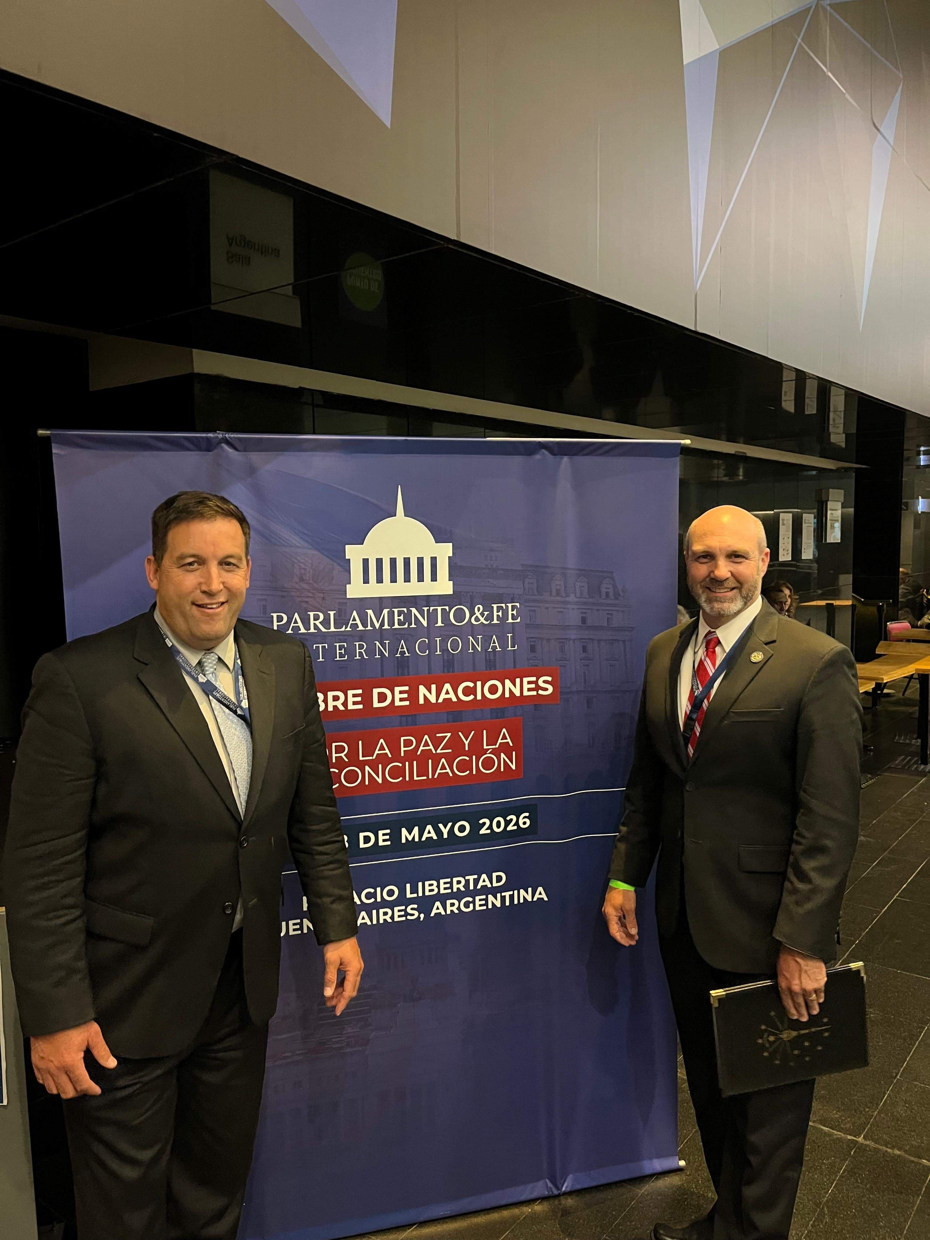 Senator Crane and Matt at the conference in Buenos Aires