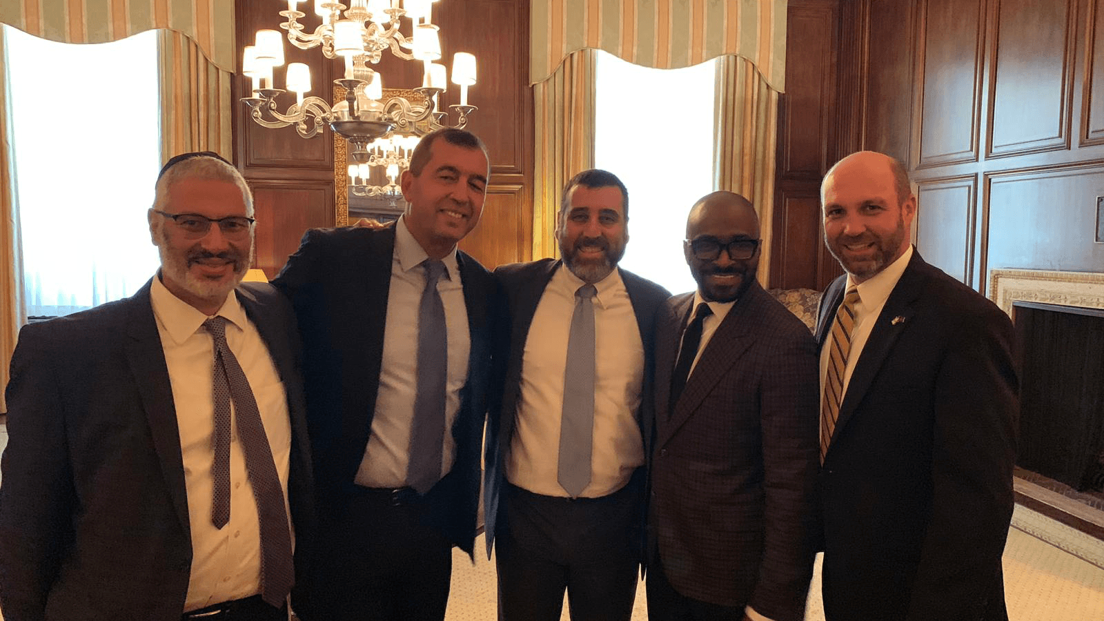 Chaplain Matthew Barnes with a group of people from an Israel global conference