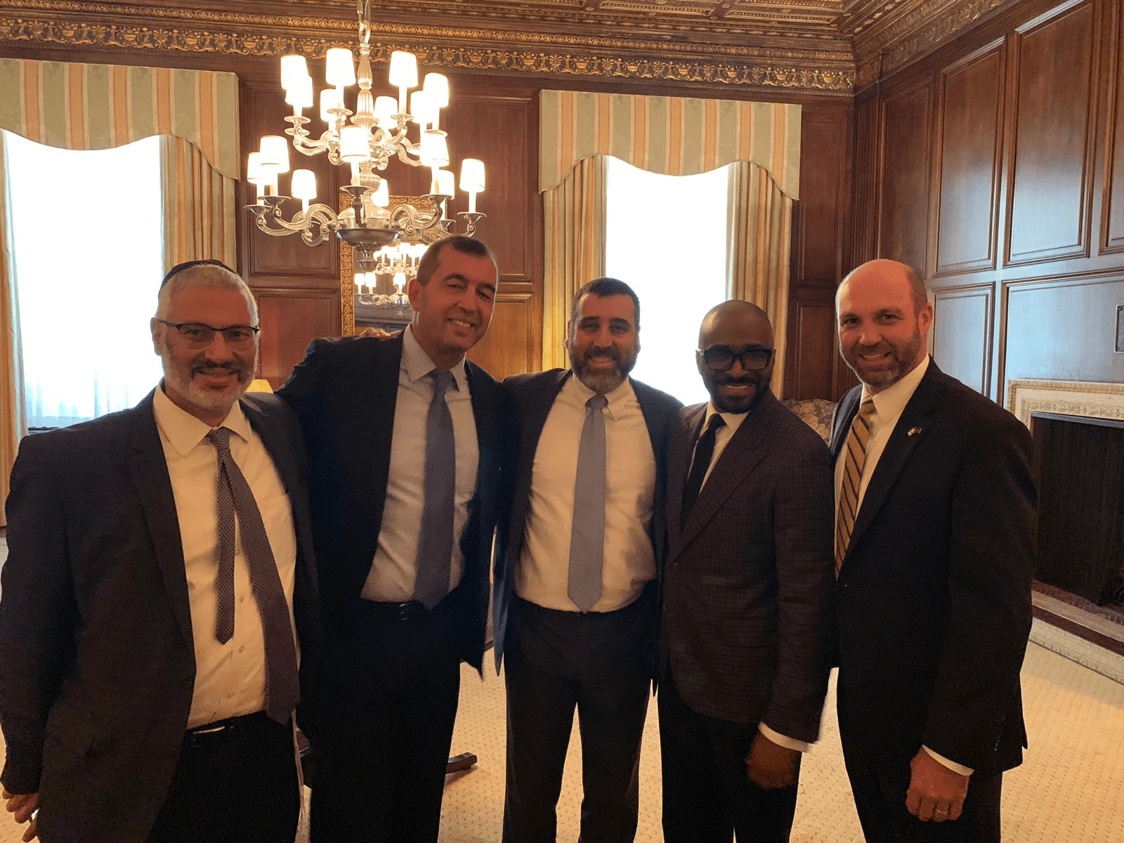 Chaplain Matthew Barnes with a group of people from an Israel global conference
