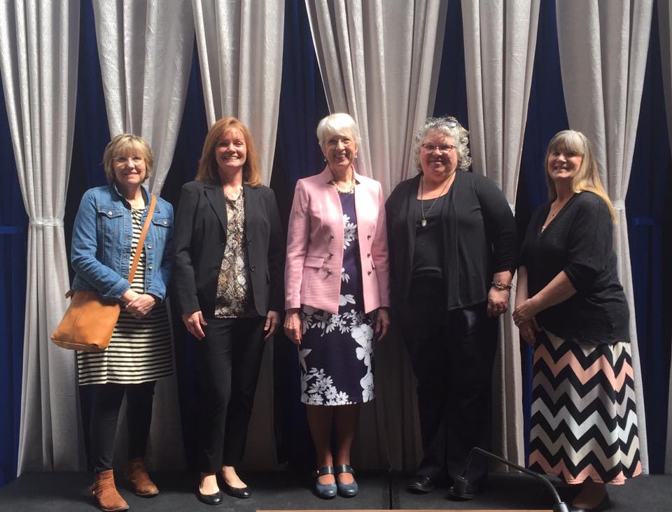Guests with Chaplain Pam Russell at the 2018 Women's Statehouse Day