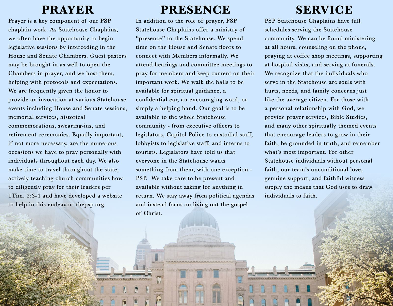 PSP Chaplains Informational Brochure 